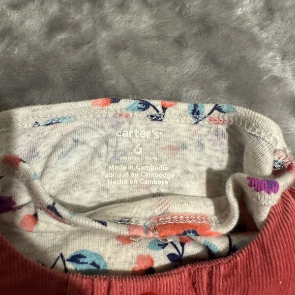 Carter's Pink and Floral Long Sleeve shirt with Dress - Picture 2 of 4